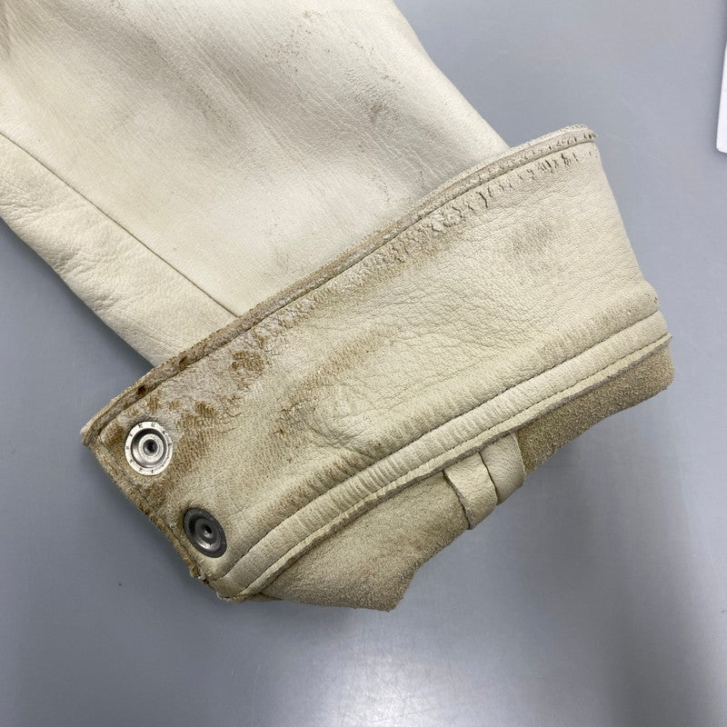 【現状渡し品】【メンズ】 RED MOON レッドムーン DEER SKIN LEATHER WESTERN SHIRT JACKET ディア スキン レザー ウエスタン シャツ ジャケット アウター 145-260821-cs-13-izu サイズ：M カラー：ホワイト系 万代Net店