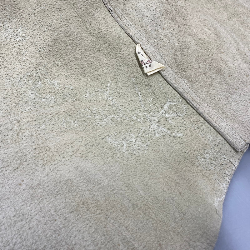 【現状渡し品】【メンズ】 RED MOON レッドムーン DEER SKIN LEATHER WESTERN SHIRT JACKET ディア スキン レザー ウエスタン シャツ ジャケット アウター 145-260821-cs-13-izu サイズ：M カラー：ホワイト系 万代Net店