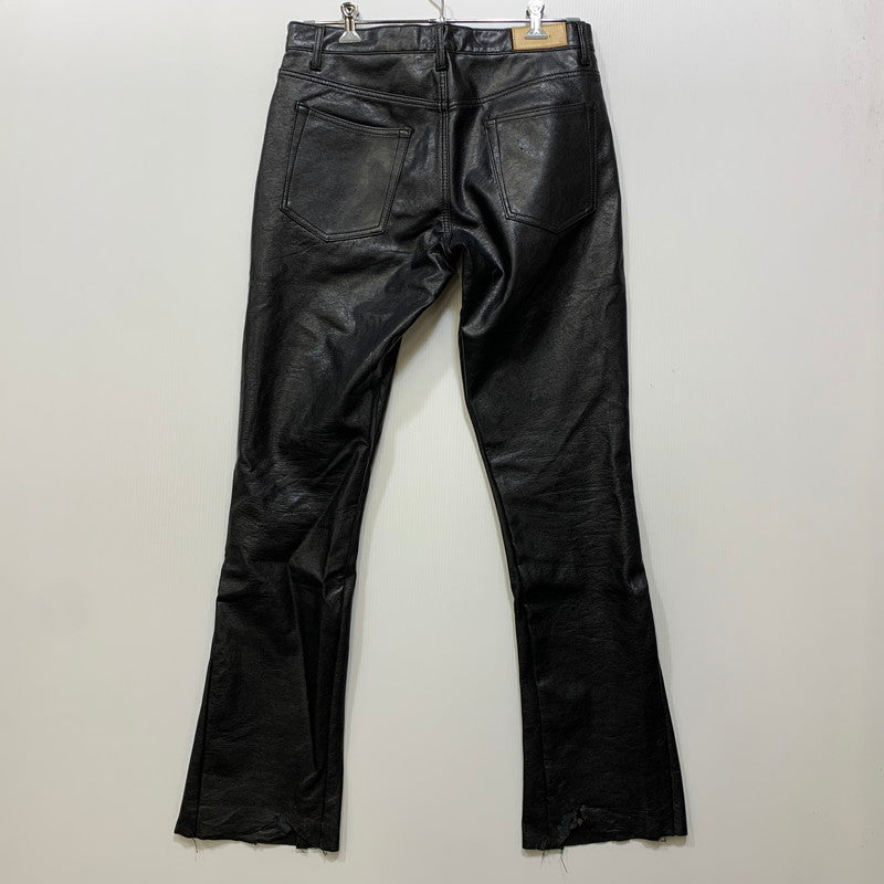 【現状渡し品】【メンズ】 MNML ミニマル FAKE LEATHER FLARE PANTS フェイク レザー フレア パンツ ボトムス 153-260831-kh-05-izu サイズ：32 カラー：ブラック 万代Net店