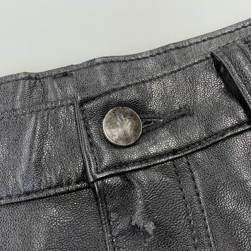 【現状渡し品】【メンズ】 MNML ミニマル FAKE LEATHER FLARE PANTS フェイク レザー フレア パンツ ボトムス 153-260831-kh-05-izu サイズ：32 カラー：ブラック 万代Net店