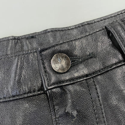 【現状渡し品】【メンズ】 MNML ミニマル FAKE LEATHER FLARE PANTS フェイク レザー フレア パンツ ボトムス 153-260831-kh-05-izu サイズ：32 カラー：ブラック 万代Net店
