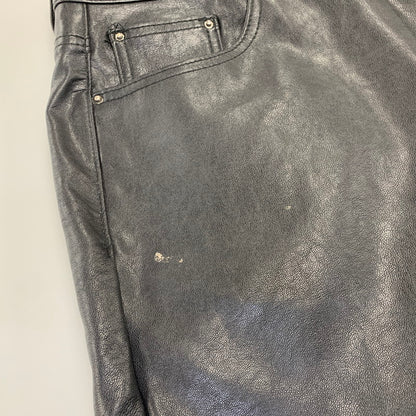 【現状渡し品】【メンズ】 MNML ミニマル FAKE LEATHER FLARE PANTS フェイク レザー フレア パンツ ボトムス 153-260831-kh-05-izu サイズ：32 カラー：ブラック 万代Net店