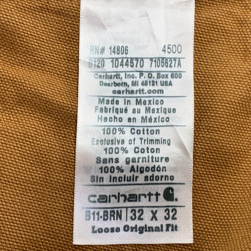 【中古品】【メンズ】 CARHARTT カーハート B11-BRN メキシコ製 LOOSE ORIGINAL FIT DUCK PAINTER PANTS ルーズ オリジナル フィット ダック ペインター パンツ ボトムス 157-260831-kh-10-izu サイズ：32×32 カラー：ブラウン 万代Net店