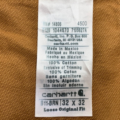 【中古品】【メンズ】 CARHARTT カーハート B11-BRN メキシコ製 LOOSE ORIGINAL FIT DUCK PAINTER PANTS ルーズ オリジナル フィット ダック ペインター パンツ ボトムス 157-260831-kh-10-izu サイズ：32×32 カラー：ブラウン 万代Net店