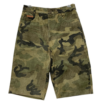 【中古品】【メンズ】 HARLEY-DAVIDSON ハーレーダビッドソン SUEDE HALF PANTS スエード ハーフ パンツ ボトムス 157-260831-kh-11-izu サイズ：S カラー：マルチ 万代Net店