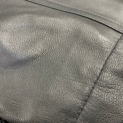 【中古品】【メンズ】 BARASSI バラシ INTRECCIATO ZIPUP LEATHER JACKET 1150-3082 イントレチャート ジップアップ レザージャケット 141-260830-as-13-izu サイズ：46 カラー：ブラック 万代Net店