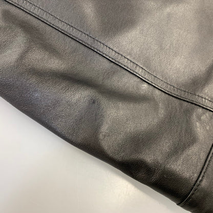 【中古品】【メンズ】 BARASSI バラシ INTRECCIATO ZIPUP LEATHER JACKET 1150-3082 イントレチャート ジップアップ レザージャケット 141-260830-as-13-izu サイズ：46 カラー：ブラック 万代Net店