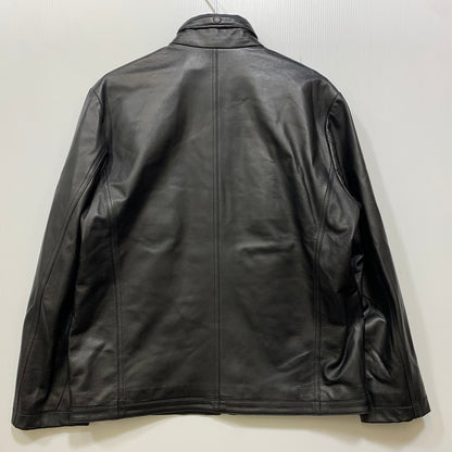 【中古品】【メンズ】 BARASSI バラシ INTRECCIATO ZIPUP LEATHER JACKET 1150-3082 イントレチャート ジップアップ レザージャケット 141-260830-as-13-izu サイズ：46 カラー：ブラック 万代Net店