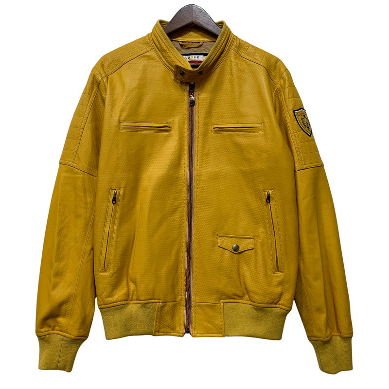 【中古品】【メンズ】 VAGIIE バジエ LEATHER RIDERS JACKET 2120-3006 レザーライダースジャケット 147-260830-as-14-izu サイズ：46 カラー：イエロー 万代Net店