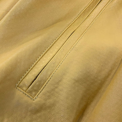 【中古品】【メンズ】 VAGIIE バジエ LEATHER RIDERS JACKET 2120-3006 レザーライダースジャケット 147-260830-as-14-izu サイズ：46 カラー：イエロー 万代Net店