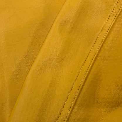 【中古品】【メンズ】 VAGIIE バジエ LEATHER RIDERS JACKET 2120-3006 レザーライダースジャケット 147-260830-as-14-izu サイズ：46 カラー：イエロー 万代Net店