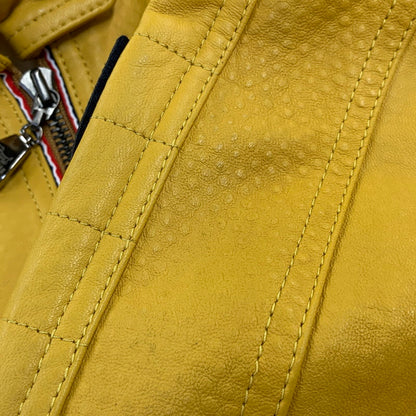 【中古品】【メンズ】 VAGIIE バジエ LEATHER RIDERS JACKET 2120-3006 レザーライダースジャケット 147-260830-as-14-izu サイズ：46 カラー：イエロー 万代Net店