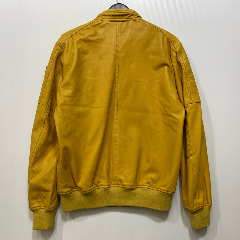 【中古品】【メンズ】 VAGIIE バジエ LEATHER RIDERS JACKET 2120-3006 レザーライダースジャケット 147-260830-as-14-izu サイズ：46 カラー：イエロー 万代Net店