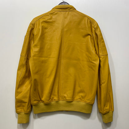 【中古品】【メンズ】 VAGIIE バジエ LEATHER RIDERS JACKET 2120-3006 レザーライダースジャケット 147-260830-as-14-izu サイズ：46 カラー：イエロー 万代Net店
