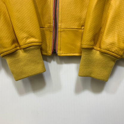 【中古品】【メンズ】 VAGIIE バジエ LEATHER RIDERS JACKET 2120-3006 レザーライダースジャケット 147-260830-as-14-izu サイズ：46 カラー：イエロー 万代Net店