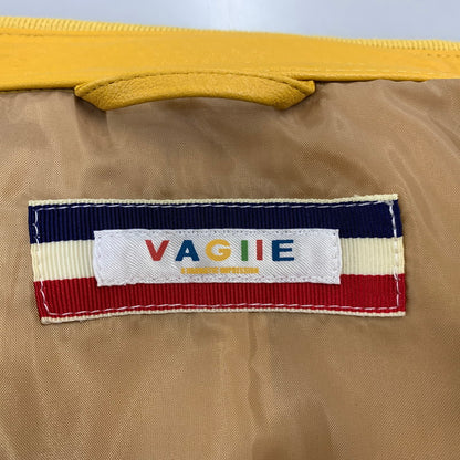 【中古品】【メンズ】 VAGIIE バジエ LEATHER RIDERS JACKET 2120-3006 レザーライダースジャケット 147-260830-as-14-izu サイズ：46 カラー：イエロー 万代Net店