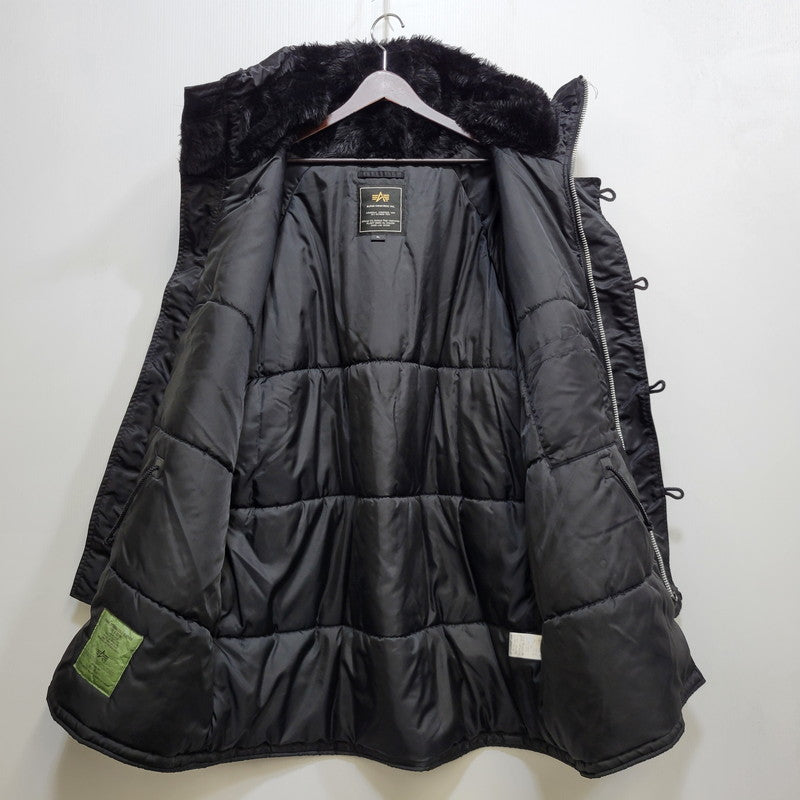 【中古品】【メンズ】 ALPHA INDUSTRIES アルファインダストリーズ N-3B FLIGHT JACKET 20094-8275 フライトジャケット 145-260903-as-05-izu サイズ：4L カラー：ブラック 万代Net店