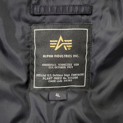 【中古品】【メンズ】 ALPHA INDUSTRIES アルファインダストリーズ N-3B FLIGHT JACKET 20094-8275 フライトジャケット 145-260903-as-05-izu サイズ：4L カラー：ブラック 万代Net店