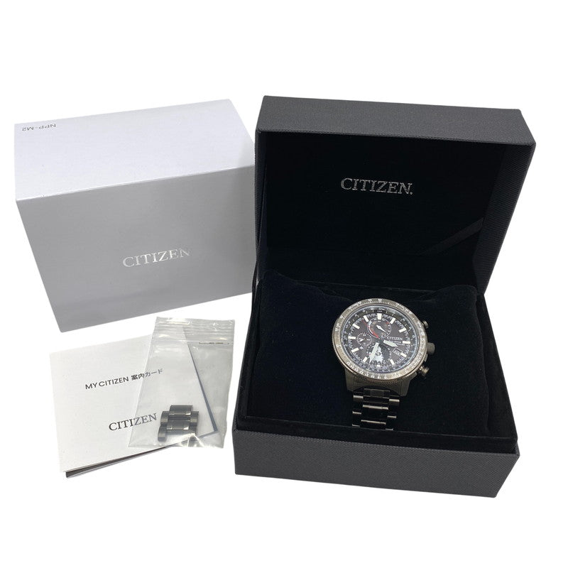 【中古品】【メンズ/レディース】 CITIZEN シチズン PROMASTER SKY ECO DRIVE PILOT WATCH H864-006M004 プロマスター スカイ エコドライブ パイロット 腕時計 197-260820-as-19-izu カラー：ブラック系 万代Net店