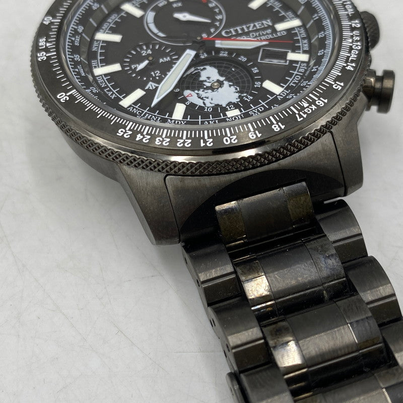 【中古品】【メンズ/レディース】 CITIZEN シチズン PROMASTER SKY ECO DRIVE PILOT WATCH H864-006M004 プロマスター スカイ エコドライブ パイロット 腕時計 197-260820-as-19-izu カラー：ブラック系 万代Net店