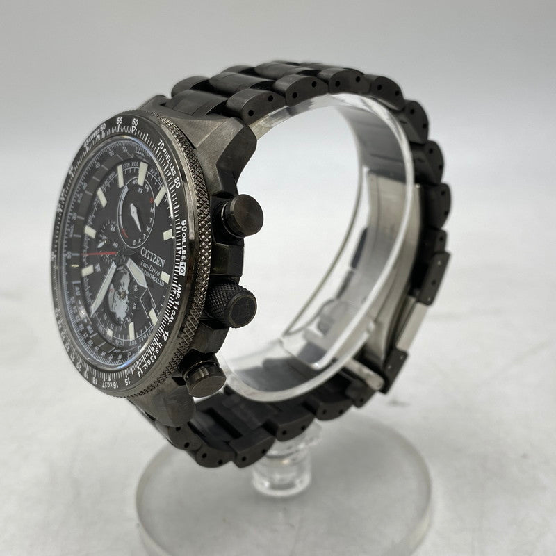 【中古品】【メンズ/レディース】 CITIZEN シチズン PROMASTER SKY ECO DRIVE PILOT WATCH H864-006M004 プロマスター スカイ エコドライブ パイロット 腕時計 197-260820-as-19-izu カラー：ブラック系 万代Net店