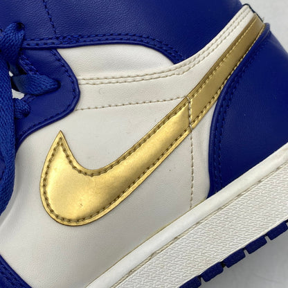 【中古品】【メンズ】 NIKE ナイキ AIR JORDAN 1 RETRO HIGH 332550-406 エアジョーダン 1 レトロ ハイ スニーカー 靴 160-260820-as-07-izu サイズ：27.5cm カラー：DEEP ROYAL BLUE/METALLIC GOLD 万代Net店