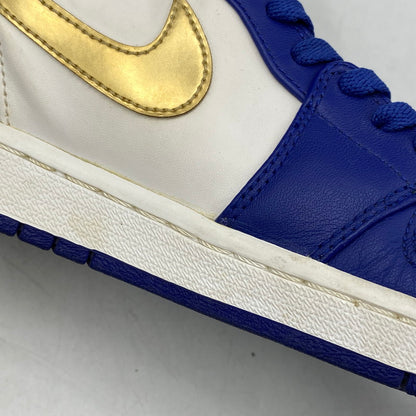 【中古品】【メンズ】 NIKE ナイキ AIR JORDAN 1 RETRO HIGH 332550-406 エアジョーダン 1 レトロ ハイ スニーカー 靴 160-260820-as-07-izu サイズ：27.5cm カラー：DEEP ROYAL BLUE/METALLIC GOLD 万代Net店