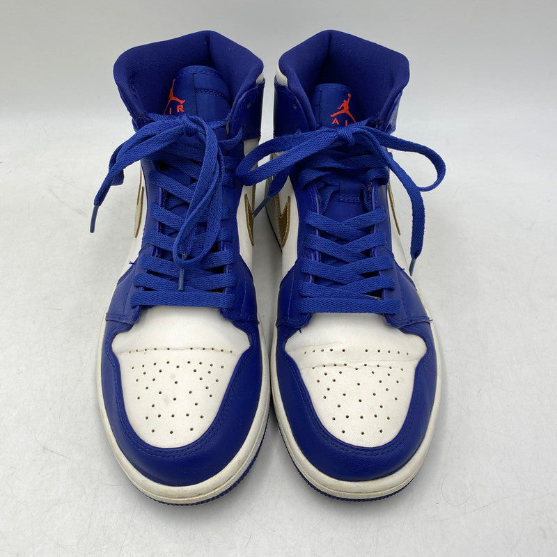 【中古品】【メンズ】 NIKE ナイキ AIR JORDAN 1 RETRO HIGH 332550-406 エアジョーダン 1 レトロ ハイ スニーカー 靴 160-260820-as-07-izu サイズ：27.5cm カラー：DEEP ROYAL BLUE/METALLIC GOLD 万代Net店