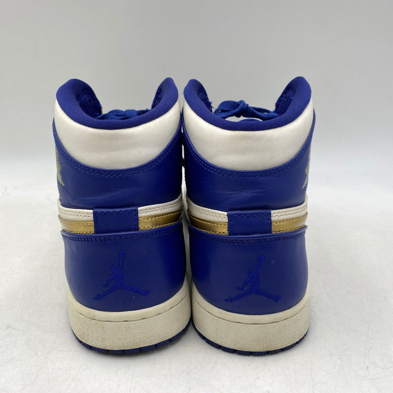 【中古品】【メンズ】 NIKE ナイキ AIR JORDAN 1 RETRO HIGH 332550-406 エアジョーダン 1 レトロ ハイ スニーカー 靴 160-260820-as-07-izu サイズ：27.5cm カラー：DEEP ROYAL BLUE/METALLIC GOLD 万代Net店