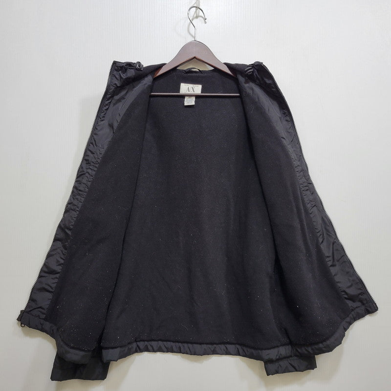 【現状渡し品】【メンズ】 ARMANI EXCHANGE アルマーニエクスチェンジ SHELL JACKET シェルジャケット 141-260903-as-04-izu サイズ：M カラー：ブラック 万代Net店