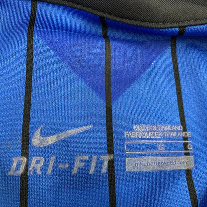 【中古品】【レディース】 NIKE ナイキ 611070-011 2014-15 INTER MILAN HOME SHIRT インテル ミラノ ホーム シャツ トップス 170-260831-kh-01-izu サイズ：L カラー：ブラック×ブルー 万代Net店