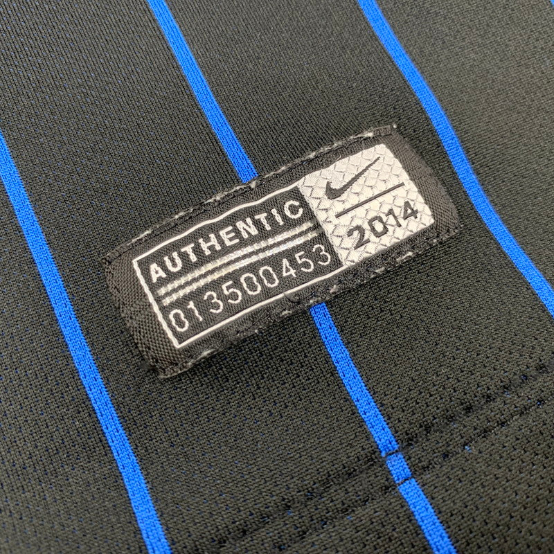 【中古品】【レディース】 NIKE ナイキ 611070-011 2014-15 INTER MILAN HOME SHIRT インテル ミラノ ホーム シャツ トップス 170-260831-kh-01-izu サイズ：L カラー：ブラック×ブルー 万代Net店