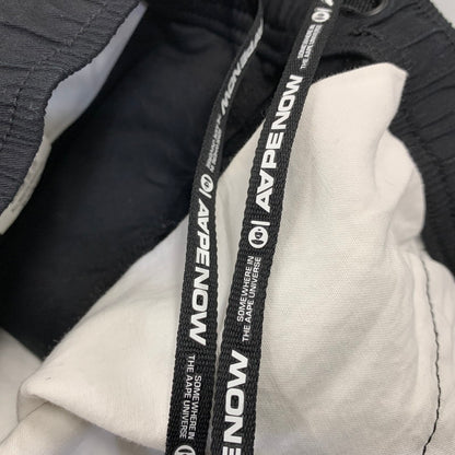 【中古品】【メンズ】 AAPE BY A BATHING APE エーエイプ バイ アベイシングエイプ AAPPTM6945XXN MOONFACE LOGO WOVEN PANTS ムーンフェイス ロゴ ウーブン パンツ 153-260831-kh-03-izu サイズ：S カラー：ブラック 万代Net店