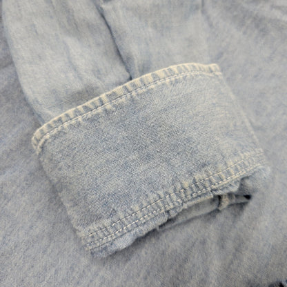 【中古品】【メンズ】 OLD STUSSY オールド ステューシー USA製 CHAMBRAY LS SHIRT シャンブレー ロングスリーブ シャツ トップス 142-260822-kh-02-izu サイズ：M カラー：ライトブルー 万代Net店