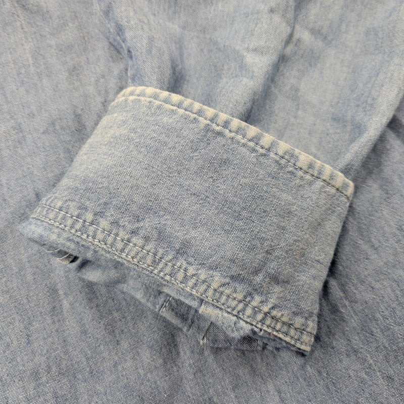 【中古品】【メンズ】 OLD STUSSY オールド ステューシー USA製 CHAMBRAY LS SHIRT シャンブレー ロングスリーブ シャツ トップス 142-260822-kh-02-izu サイズ：M カラー：ライトブルー 万代Net店