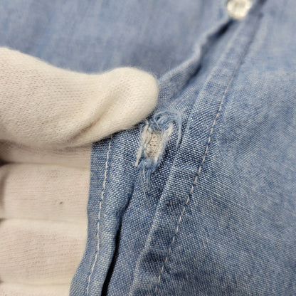 【中古品】【メンズ】 OLD STUSSY オールド ステューシー USA製 CHAMBRAY LS SHIRT シャンブレー ロングスリーブ シャツ トップス 142-260822-kh-02-izu サイズ：M カラー：ライトブルー 万代Net店