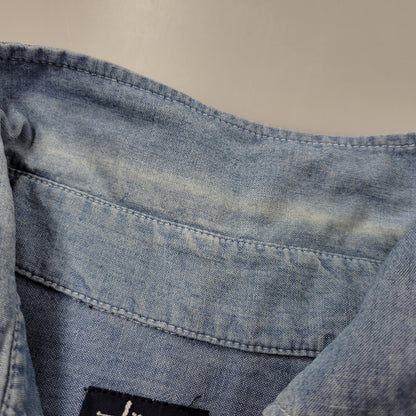【中古品】【メンズ】 OLD STUSSY オールド ステューシー USA製 CHAMBRAY LS SHIRT シャンブレー ロングスリーブ シャツ トップス 142-260822-kh-02-izu サイズ：M カラー：ライトブルー 万代Net店