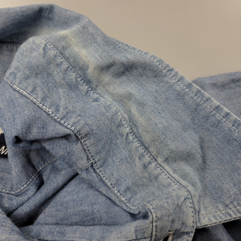 【中古品】【メンズ】 OLD STUSSY オールド ステューシー USA製 CHAMBRAY LS SHIRT シャンブレー ロングスリーブ シャツ トップス 142-260822-kh-02-izu サイズ：M カラー：ライトブルー 万代Net店