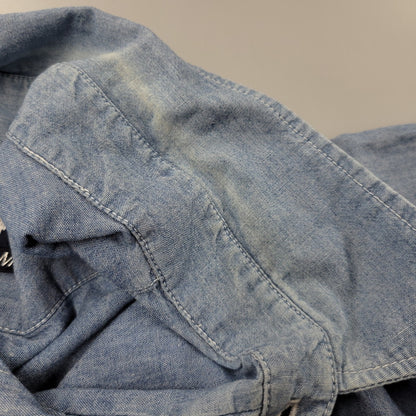 【中古品】【メンズ】 OLD STUSSY オールド ステューシー USA製 CHAMBRAY LS SHIRT シャンブレー ロングスリーブ シャツ トップス 142-260822-kh-02-izu サイズ：M カラー：ライトブルー 万代Net店
