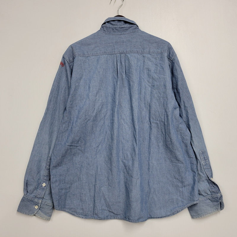 【中古品】【メンズ】 OLD STUSSY オールド ステューシー USA製 CHAMBRAY LS SHIRT シャンブレー ロングスリーブ シャツ トップス 142-260822-kh-02-izu サイズ：M カラー：ライトブルー 万代Net店