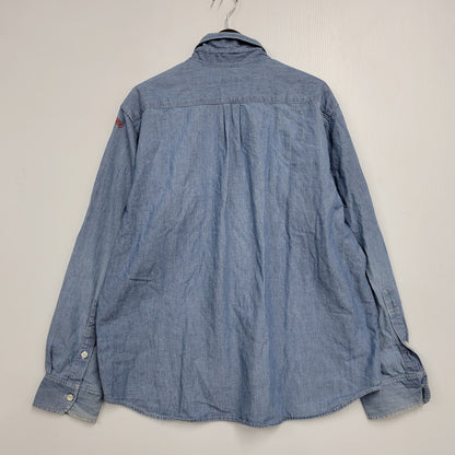 【中古品】【メンズ】 OLD STUSSY オールド ステューシー USA製 CHAMBRAY LS SHIRT シャンブレー ロングスリーブ シャツ トップス 142-260822-kh-02-izu サイズ：M カラー：ライトブルー 万代Net店