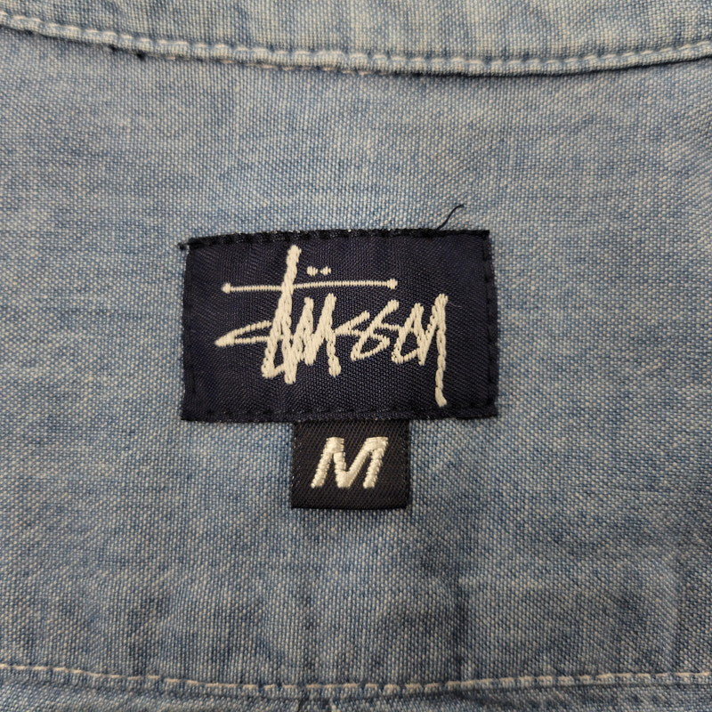 【中古品】【メンズ】 OLD STUSSY オールド ステューシー USA製 CHAMBRAY LS SHIRT シャンブレー ロングスリーブ シャツ トップス 142-260822-kh-02-izu サイズ：M カラー：ライトブルー 万代Net店