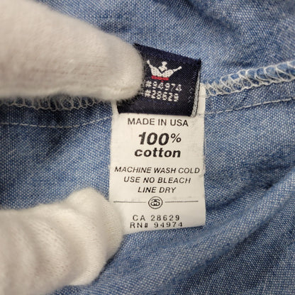 【中古品】【メンズ】 OLD STUSSY オールド ステューシー USA製 CHAMBRAY LS SHIRT シャンブレー ロングスリーブ シャツ トップス 142-260822-kh-02-izu サイズ：M カラー：ライトブルー 万代Net店