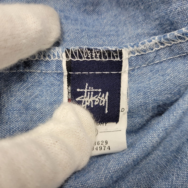 【中古品】【メンズ】 OLD STUSSY オールド ステューシー USA製 CHAMBRAY LS SHIRT シャンブレー ロングスリーブ シャツ トップス 142-260822-kh-02-izu サイズ：M カラー：ライトブルー 万代Net店
