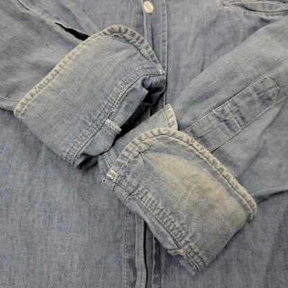 【中古品】【メンズ】 OLD STUSSY オールド ステューシー USA製 CHAMBRAY LS SHIRT シャンブレー ロングスリーブ シャツ トップス 142-260822-kh-02-izu サイズ：M カラー：ライトブルー 万代Net店
