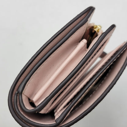 【中古品】【レディース】 Michael Kors マイケルコース GREENWICH 35S6GGRE8I グリニッチ タブ ジップアラウンド ウォレット ミディアム MKシグネチャー 財布 200-260830-as-01-izu カラー：ホワイト×ピンク 万代Net店