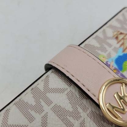 【中古品】【レディース】 Michael Kors マイケルコース GREENWICH 35S6GGRE8I グリニッチ タブ ジップアラウンド ウォレット ミディアム MKシグネチャー 財布 200-260830-as-01-izu カラー：ホワイト×ピンク 万代Net店