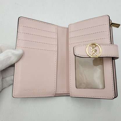 【中古品】【レディース】 Michael Kors マイケルコース GREENWICH 35S6GGRE8I グリニッチ タブ ジップアラウンド ウォレット ミディアム MKシグネチャー 財布 200-260830-as-01-izu カラー：ホワイト×ピンク 万代Net店