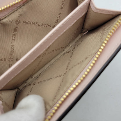 【中古品】【レディース】 Michael Kors マイケルコース GREENWICH 35S6GGRE8I グリニッチ タブ ジップアラウンド ウォレット ミディアム MKシグネチャー 財布 200-260830-as-01-izu カラー：ホワイト×ピンク 万代Net店