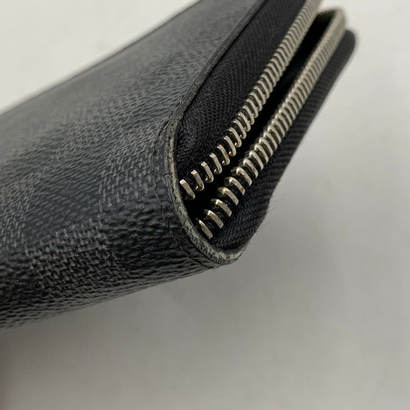 【中古品】【メンズ/レディース】 LOUIS VUITTON ルイ・ヴィトン N63077 ダミエグ・ラフィット ジッピーオーガナイザー ロングウォレット 長財布 179-260822-as-10-izu カラー：ブラック系 万代Net店